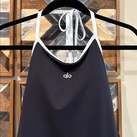ALO Softsculpt Halter Tennis Dress Black / White XS NWT - Picture 3 of 10